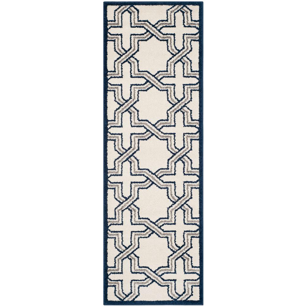 AMHERST, IVORY / NAVY, 2'-3" X 7', Area Rug, AMT413M-27. Picture 1