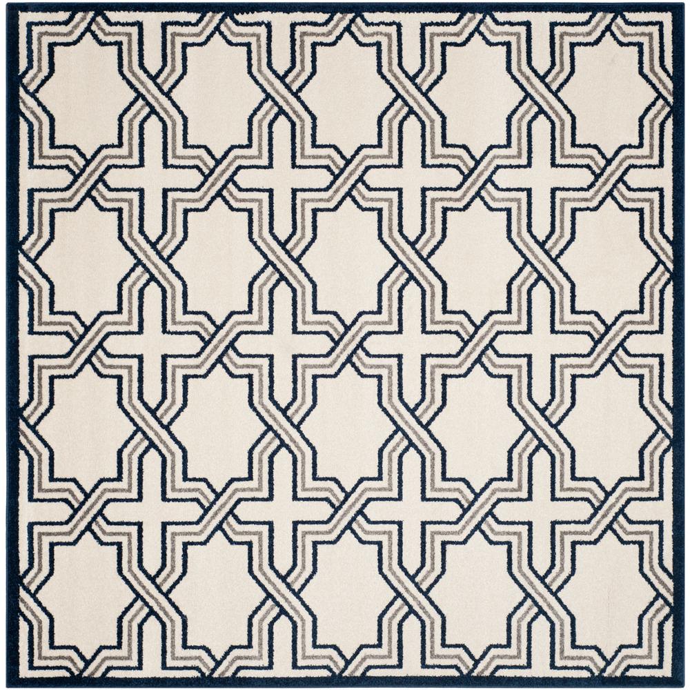 AMHERST, IVORY / NAVY, 7' X 7' Square, Area Rug, AMT413M-7SQ. Picture 1