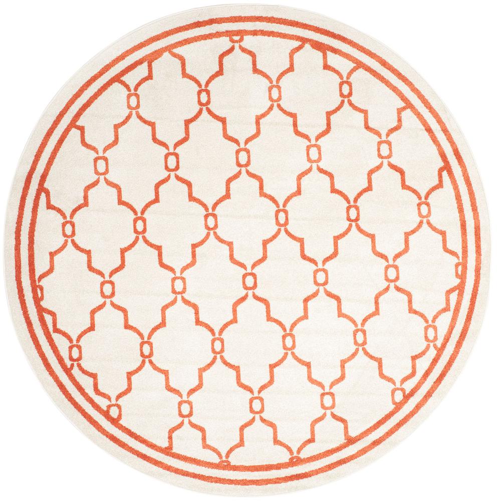 AMHERST, BEIGE / ORANGE, 7' X 7' Round, Area Rug, AMT414F-7R. Picture 1
