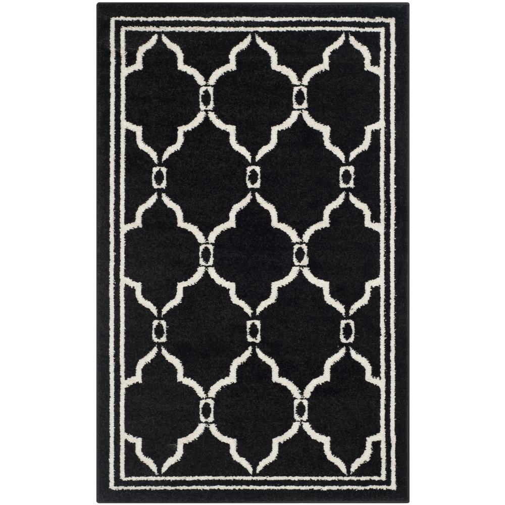 AMHERST, ANTHRACITE / IVORY, 2'-6" X 4', Area Rug, AMT414G-24. Picture 1