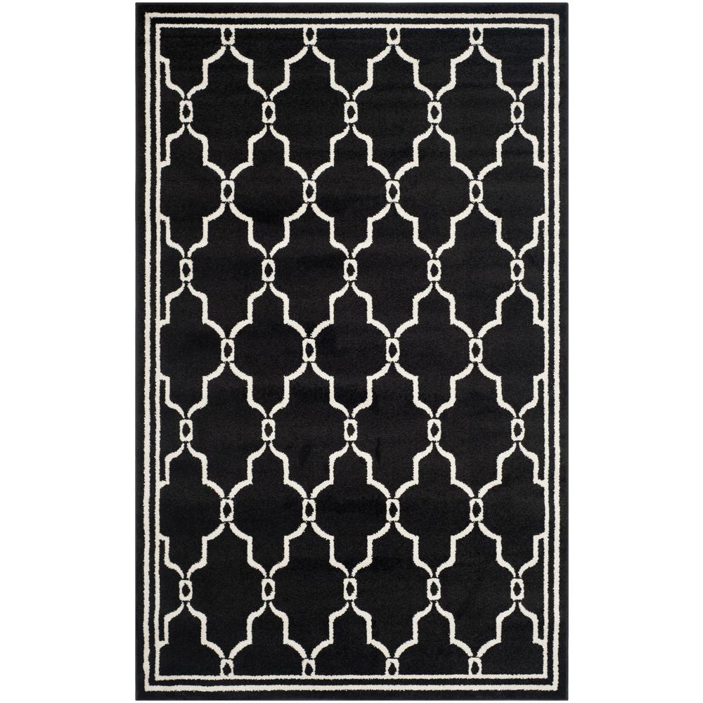 AMHERST, ANTHRACITE / IVORY, 5' X 8', Area Rug, AMT414G-5. Picture 1