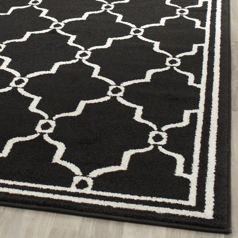 AMHERST, ANTHRACITE / IVORY, 5' X 8', Area Rug, AMT414G-5. Picture 5