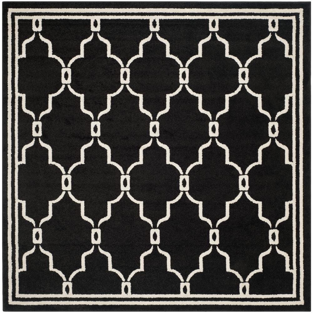 AMHERST, ANTHRACITE / IVORY, 7' X 7' Square, Area Rug, AMT414G-7SQ. Picture 1