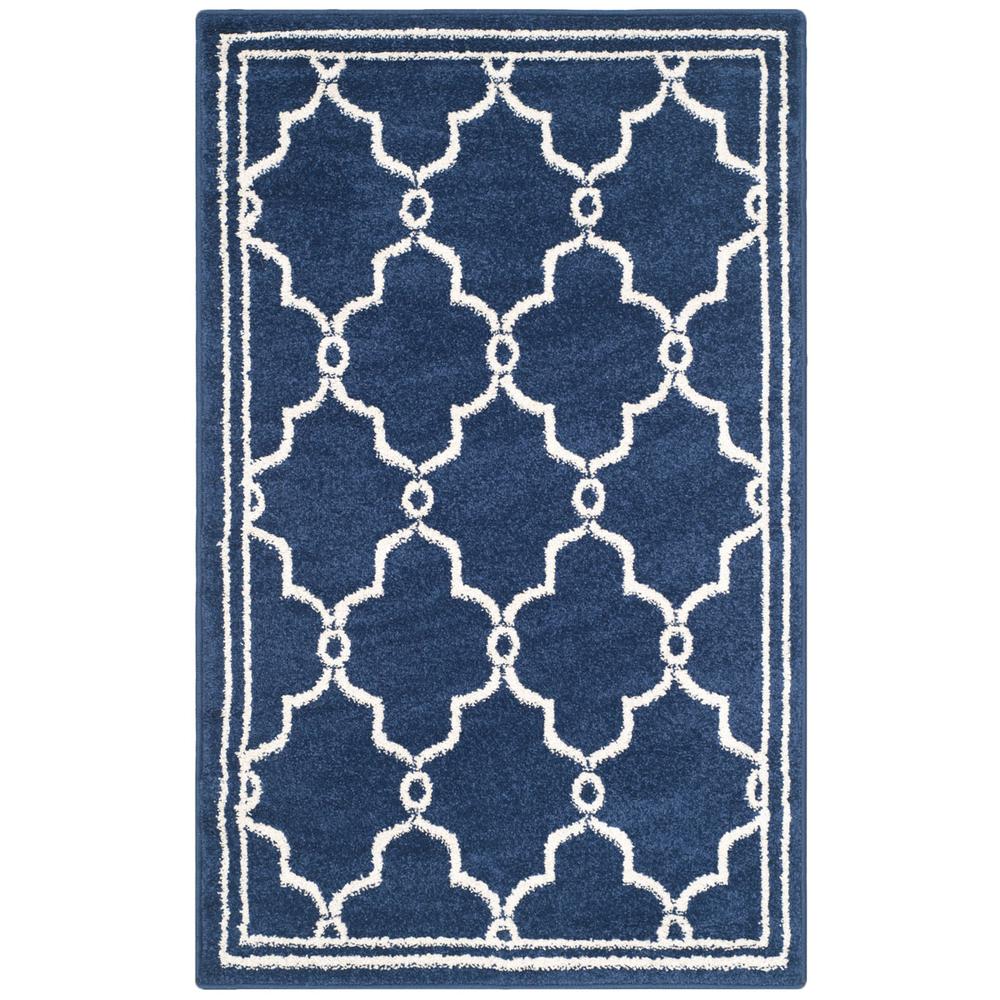AMHERST, NAVY / BEIGE, 2'-6" X 4', Area Rug, AMT414P-24. Picture 1