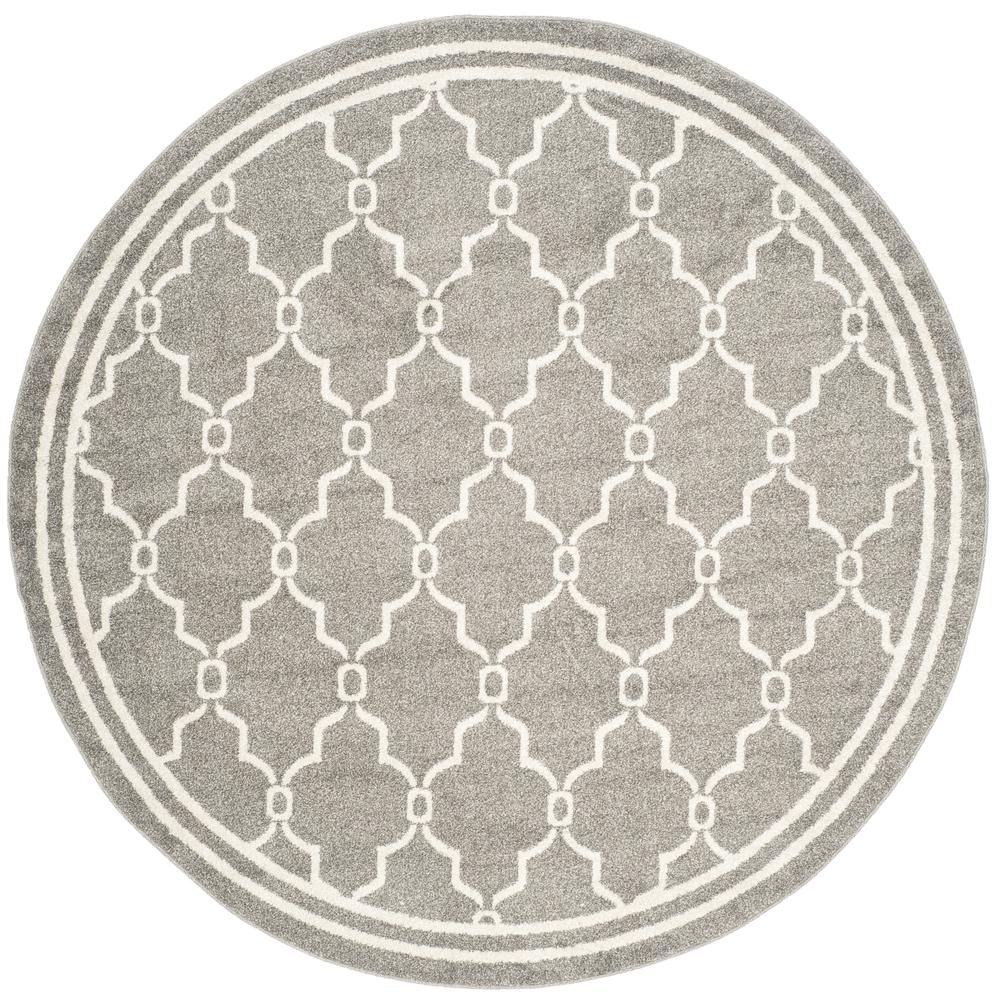 AMHERST, DARK GREY / BEIGE, 7' X 7' Round, Area Rug, AMT414R-7R. Picture 1