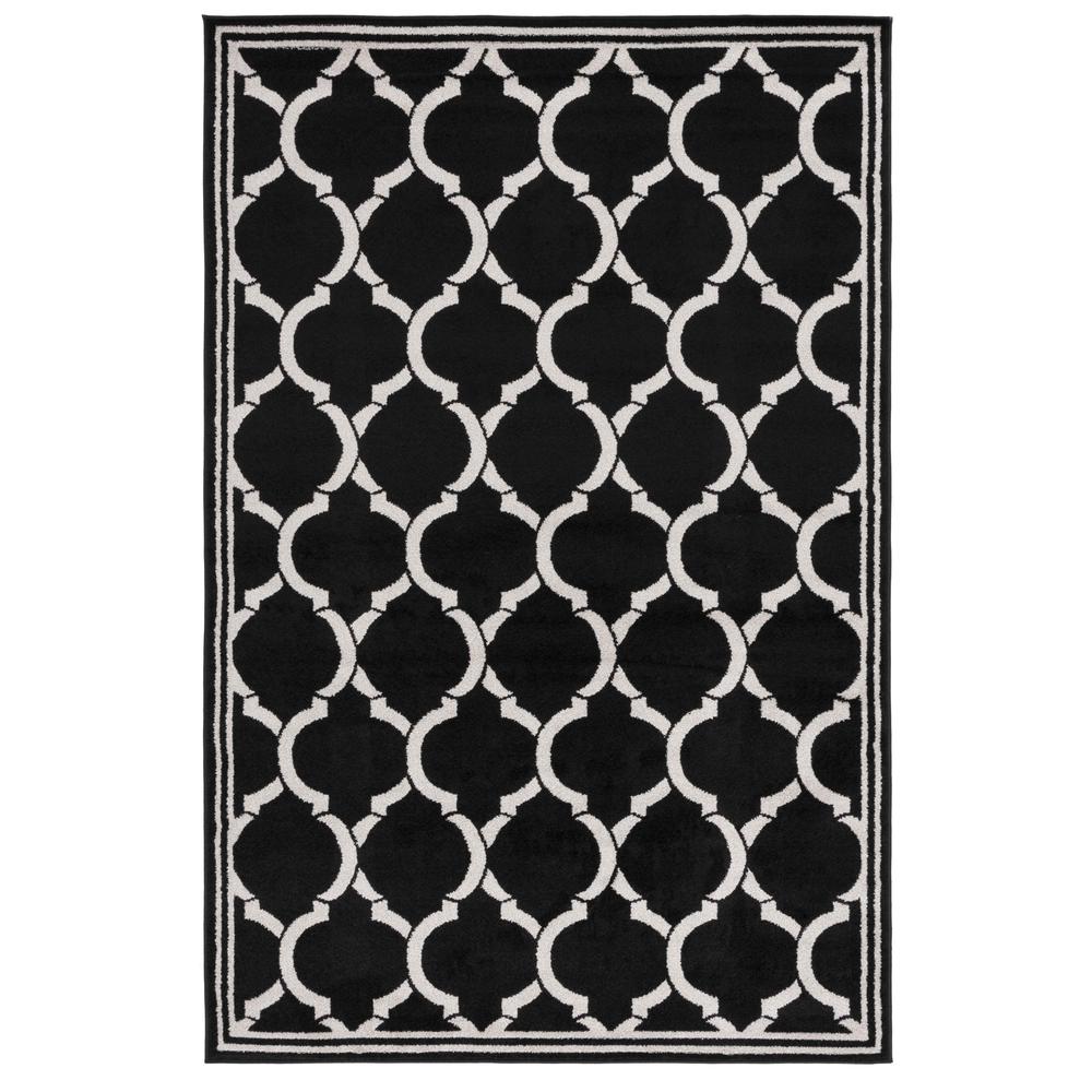 AMHERST, ANTHRACITE / IVORY, 4' X 6', Area Rug, AMT415G-4. Picture 1