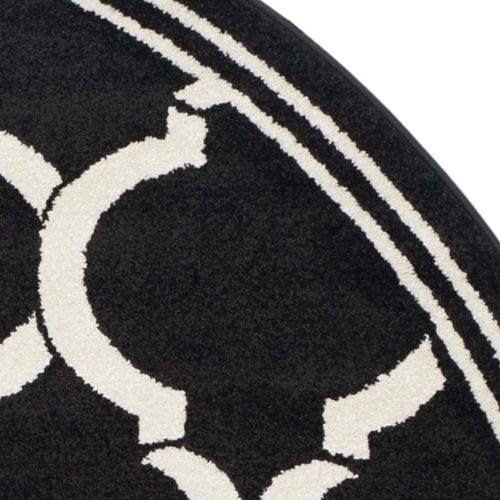 AMHERST, ANTHRACITE / IVORY, 7' X 7' Round, Area Rug, AMT415G-7R. Picture 3