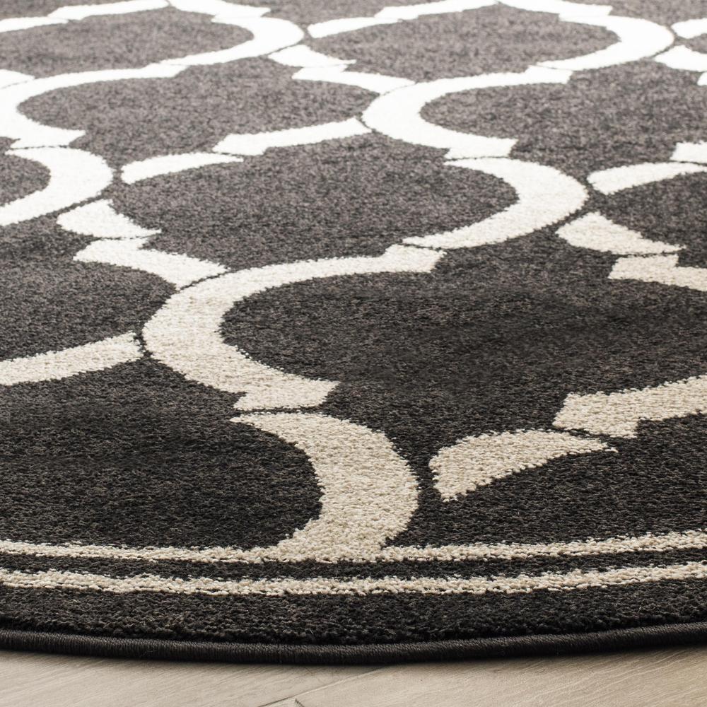 AMHERST, ANTHRACITE / IVORY, 7' X 7' Round, Area Rug, AMT415G-7R. Picture 6