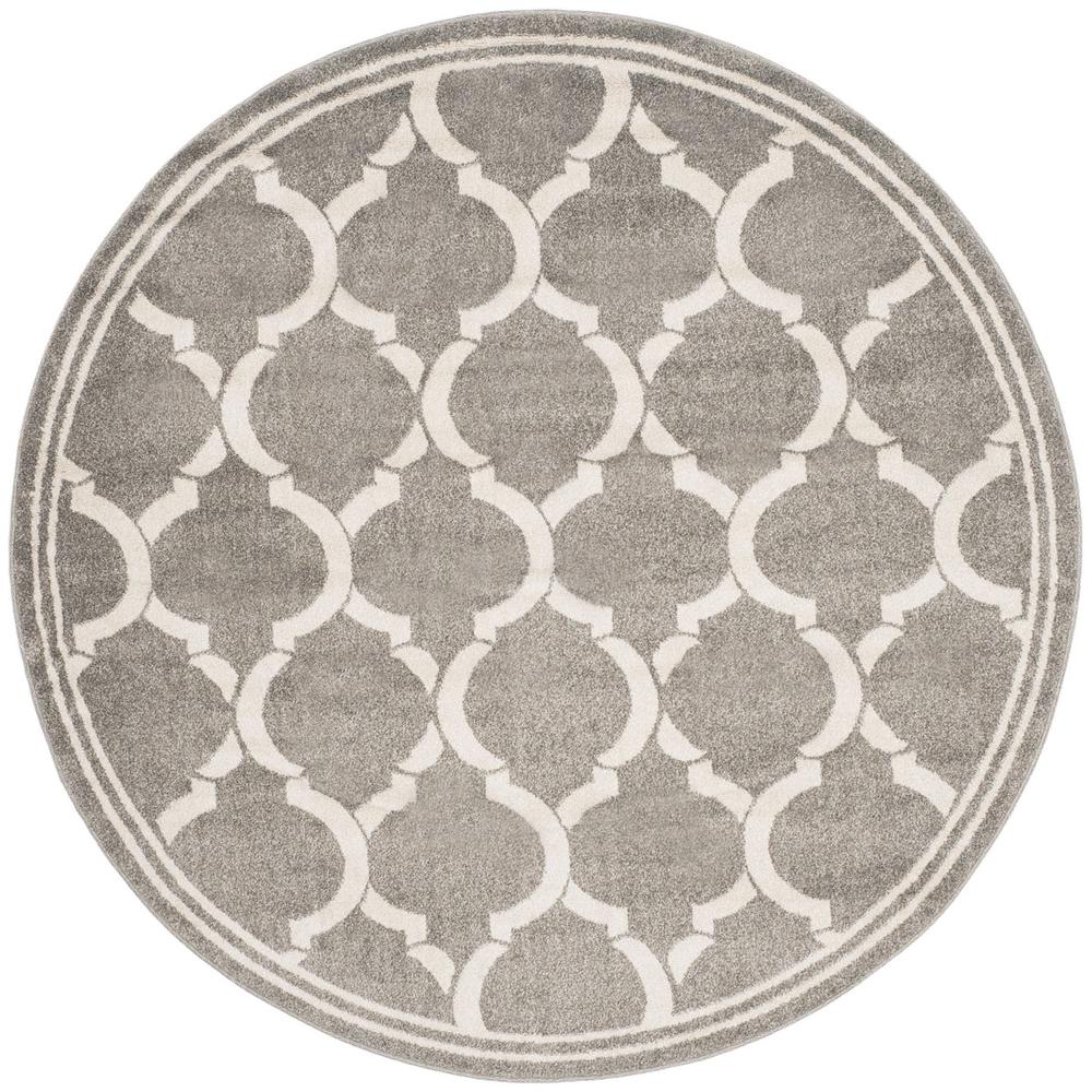 AMHERST, DARK GREY / BEIGE, 7' X 7' Round, Area Rug, AMT415R-7R. Picture 1