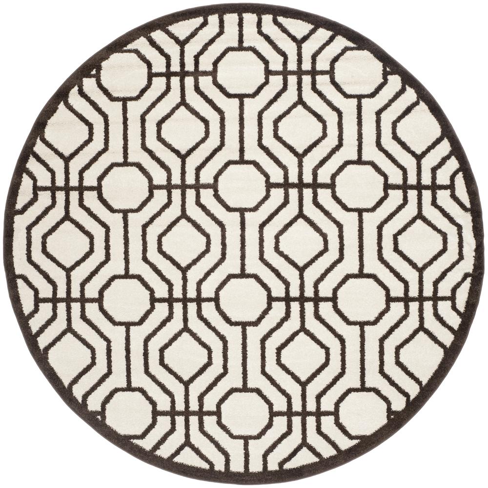 AMHERST, IVORY / BROWN, 7' X 7' Round, Area Rug. Picture 1