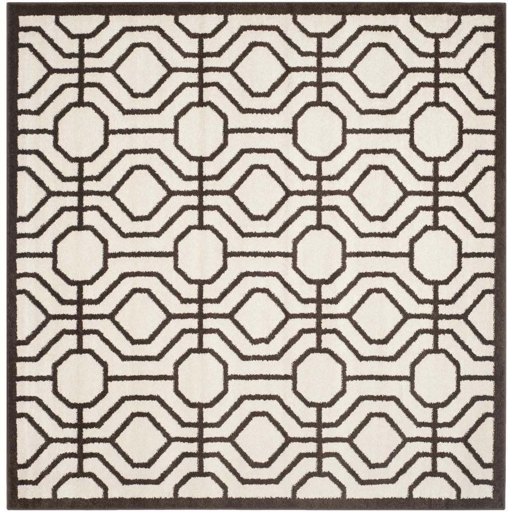 AMHERST, IVORY / BROWN, 7' X 7' Square, Area Rug. Picture 1