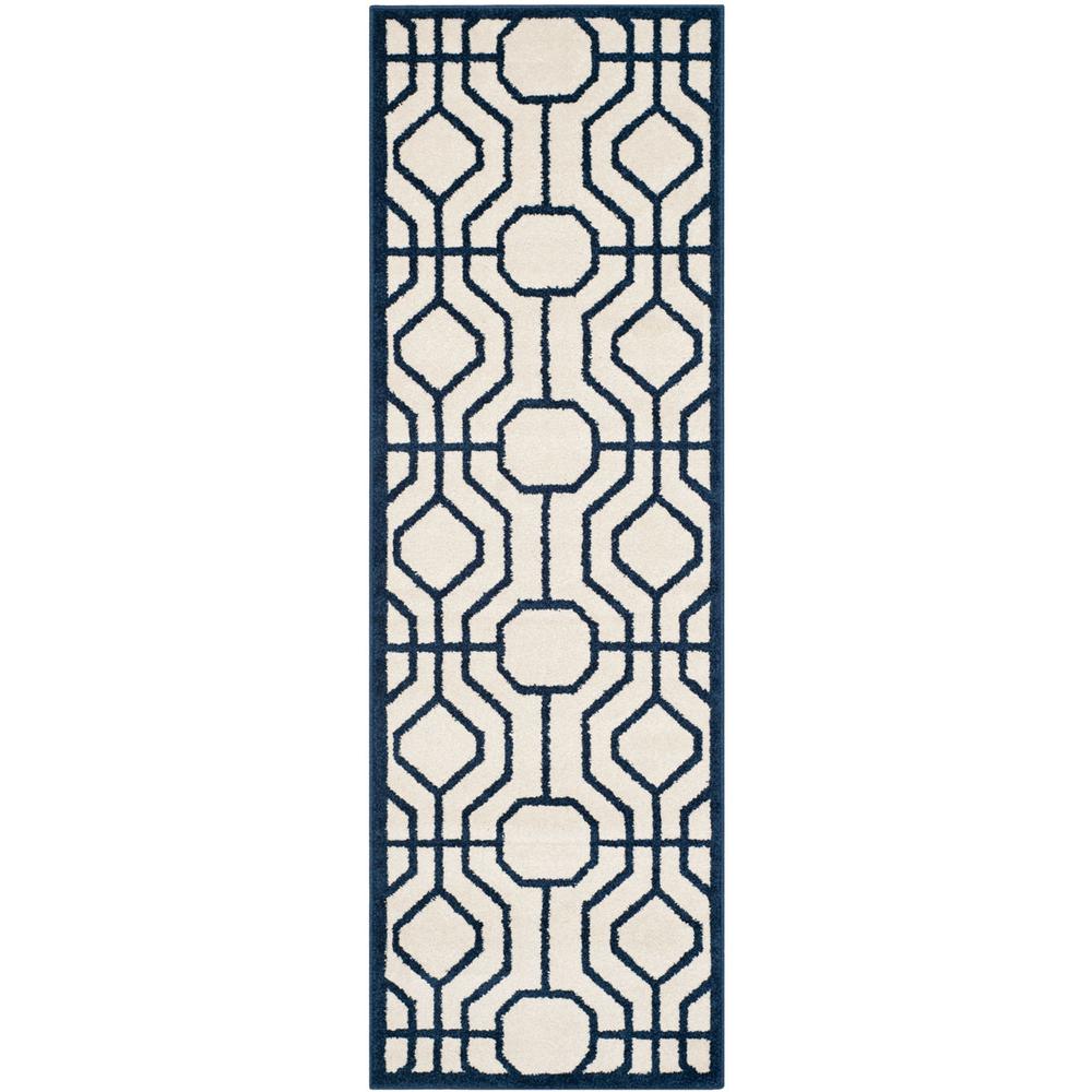 AMHERST, IVORY / NAVY, 2'-3" X 7', Area Rug, AMT416M-27. Picture 1