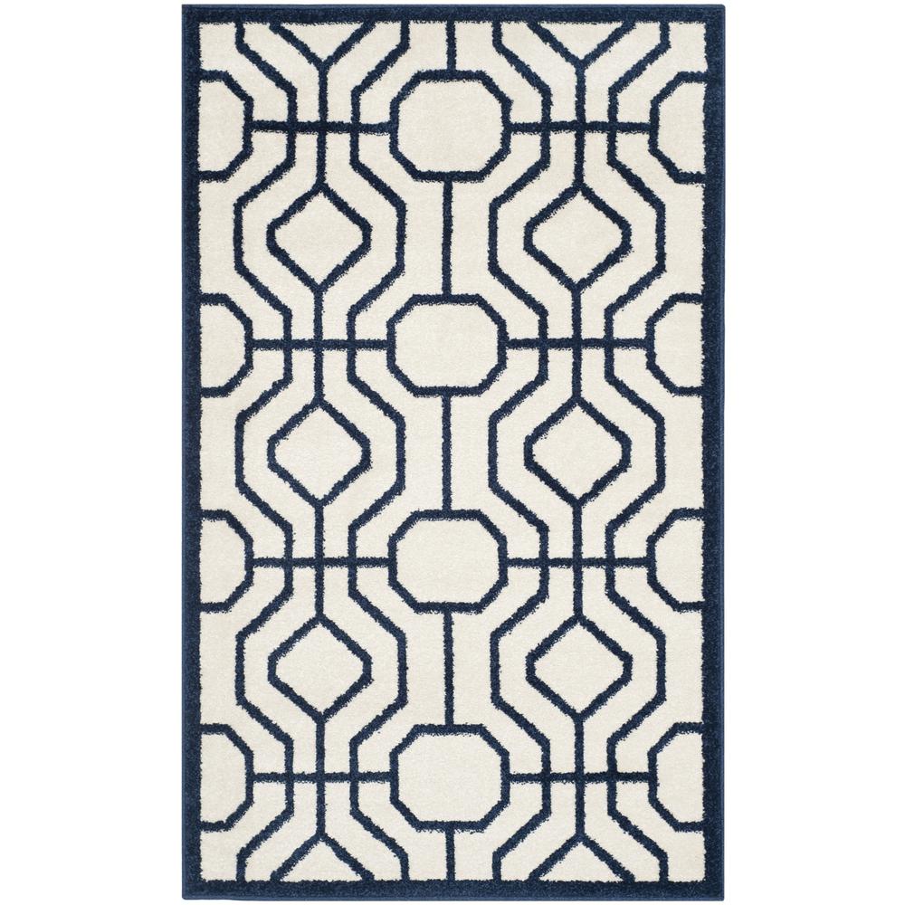 AMHERST, IVORY / NAVY, 3' X 5', Area Rug, AMT416M-3. Picture 1