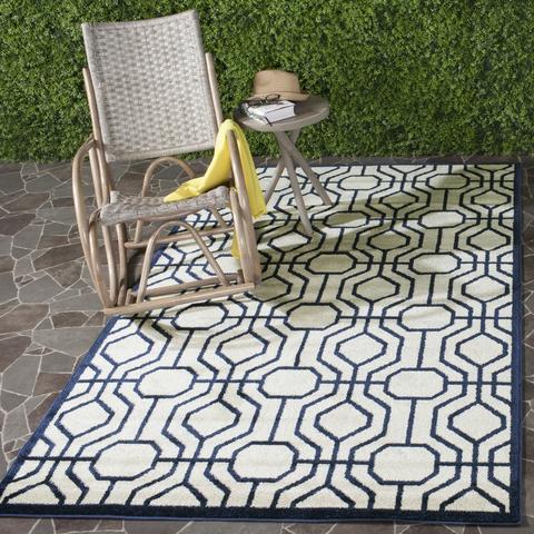 AMHERST, IVORY / NAVY, 3' X 5', Area Rug, AMT416M-3. Picture 3