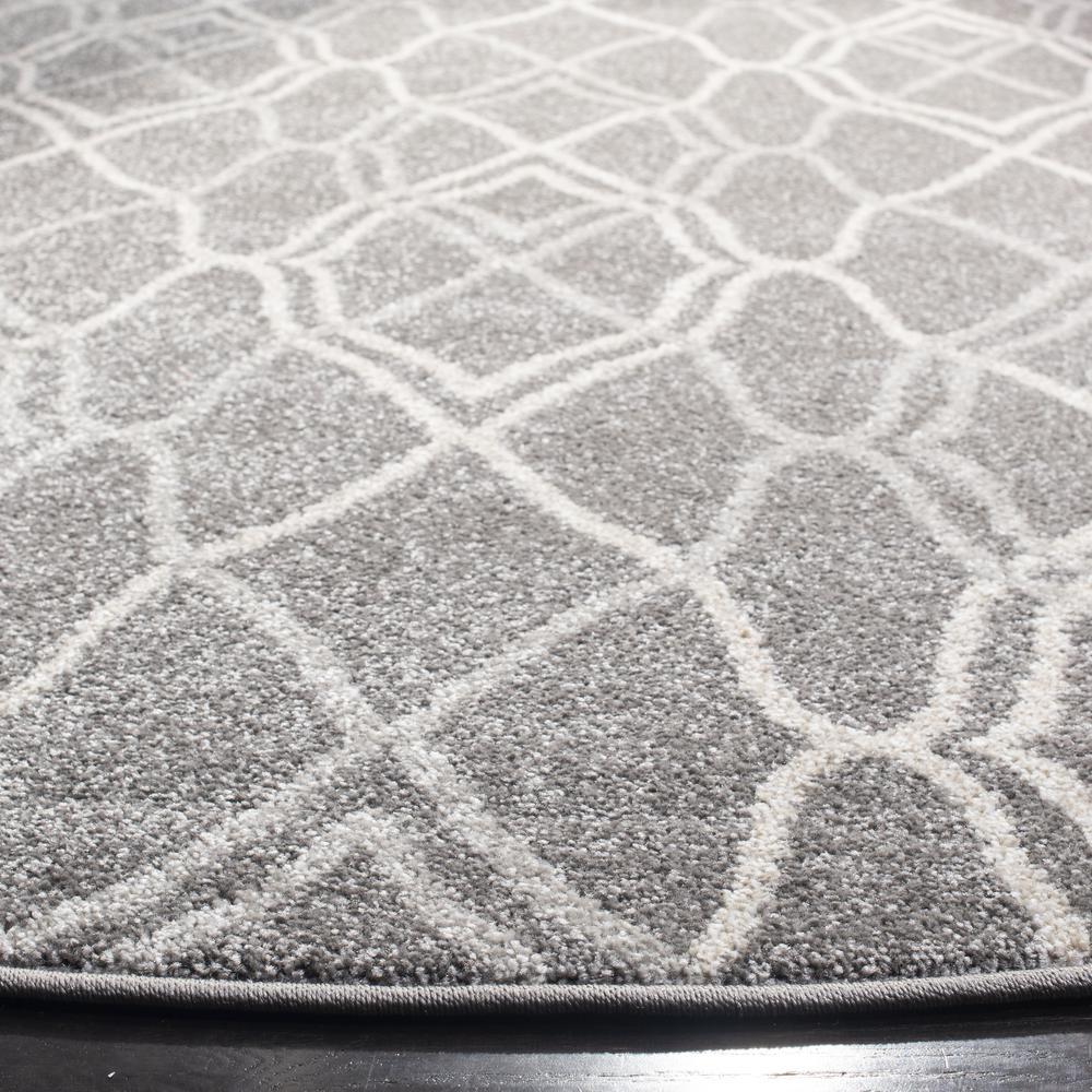 AMHERST, GREY / LIGHT GREY, 7' X 7' Round, Area Rug, AMT417C-7R. Picture 5