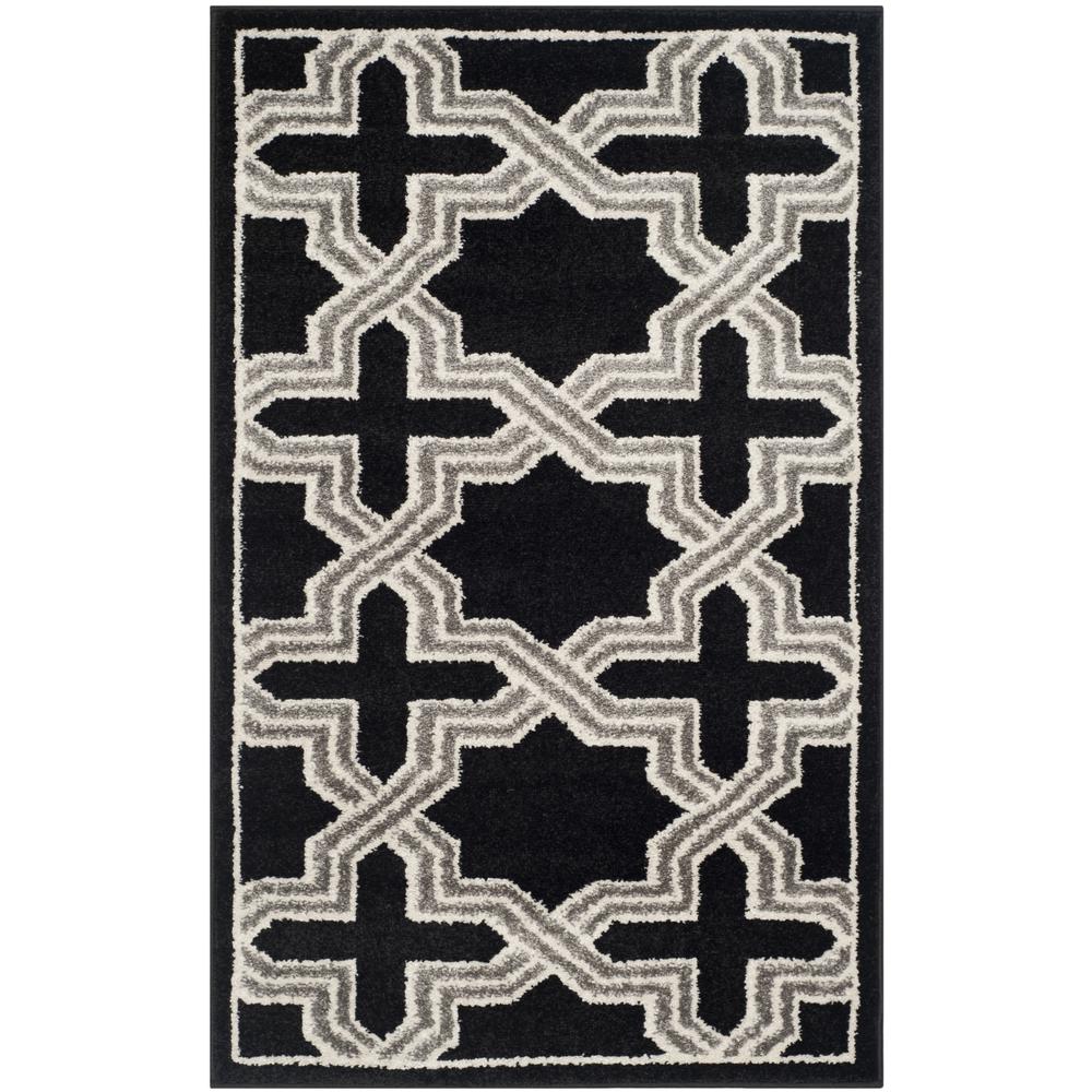 AMHERST, ANTHRACITE / GREY, 2'-6" X 4', Area Rug. Picture 3