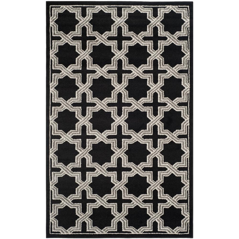 AMHERST, ANTHRACITE / GREY, 4' X 6', Area Rug. Picture 1