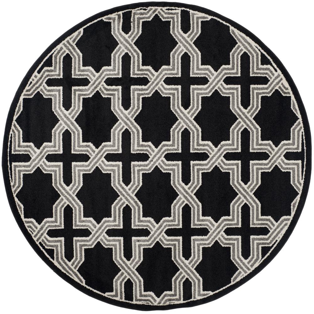 AMHERST, ANTHRACITE / GREY, 7' X 7' Round, Area Rug. Picture 5