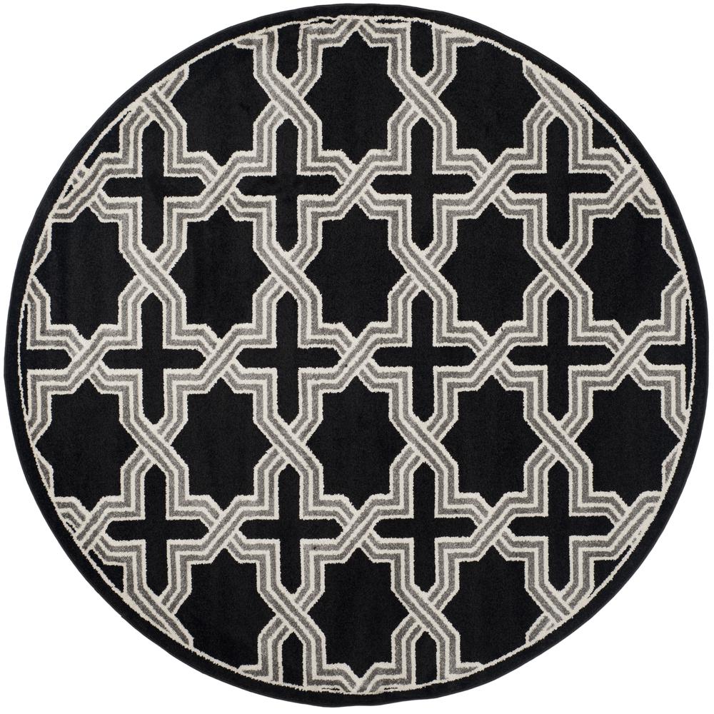 AMHERST, ANTHRACITE / GREY, 7' X 7' Round, Area Rug. Picture 2