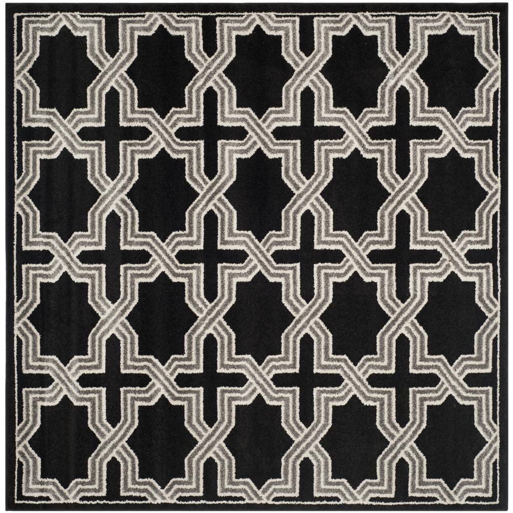 AMHERST, ANTHRACITE / GREY, 7' X 7' Square, Area Rug. Picture 1