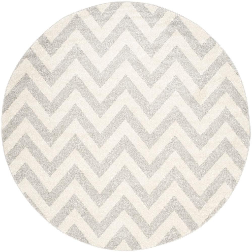 AMHERST, LIGHT GREY / BEIGE, 7' X 7' Round, Area Rug, AMT419B-7R. Picture 1