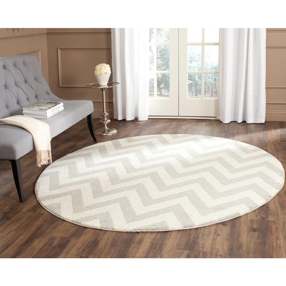 AMHERST, LIGHT GREY / BEIGE, 5' X 5' Round, Area Rug, AMT419B-5R. Picture 1