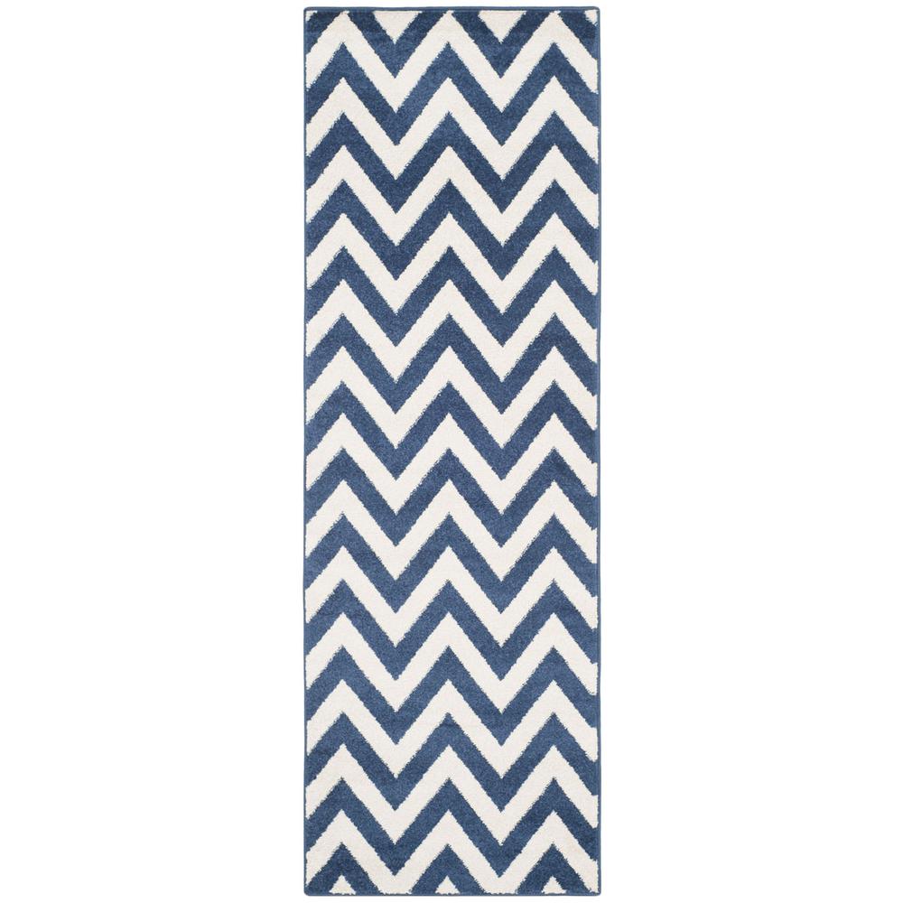 AMHERST, NAVY / BEIGE, 2'-3" X 7', Area Rug, AMT419P-27. Picture 1