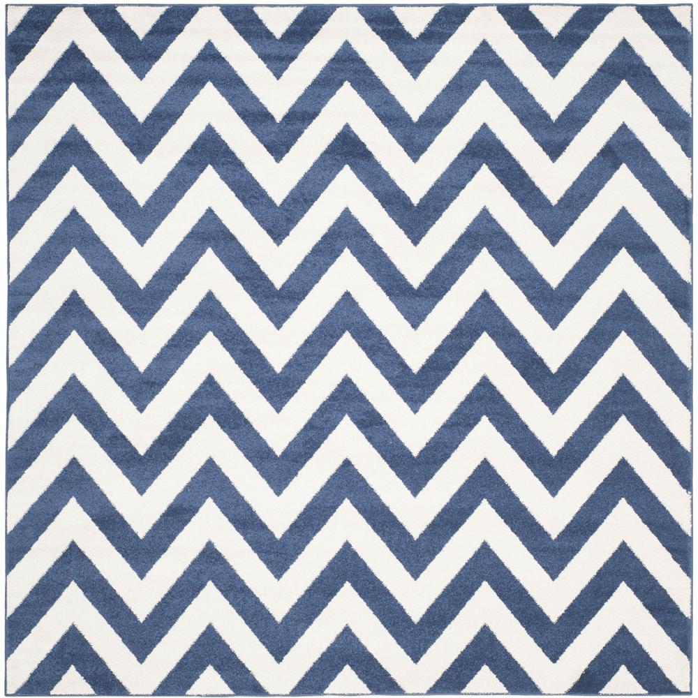 AMHERST, NAVY / BEIGE, 7' X 7' Square, Area Rug, AMT419P-7SQ. Picture 1