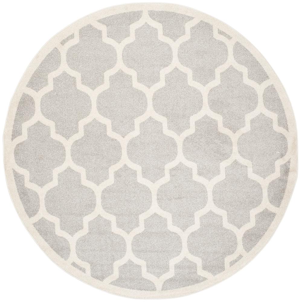 AMHERST, LIGHT GREY / BEIGE, 7' X 7' Round, Area Rug, AMT420B-7R. Picture 1