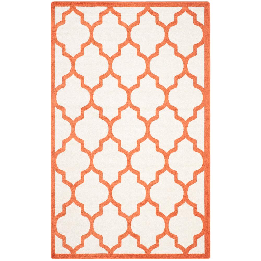 AMHERST, BEIGE / ORANGE, 4' X 6', Area Rug, AMT420F-4. Picture 1