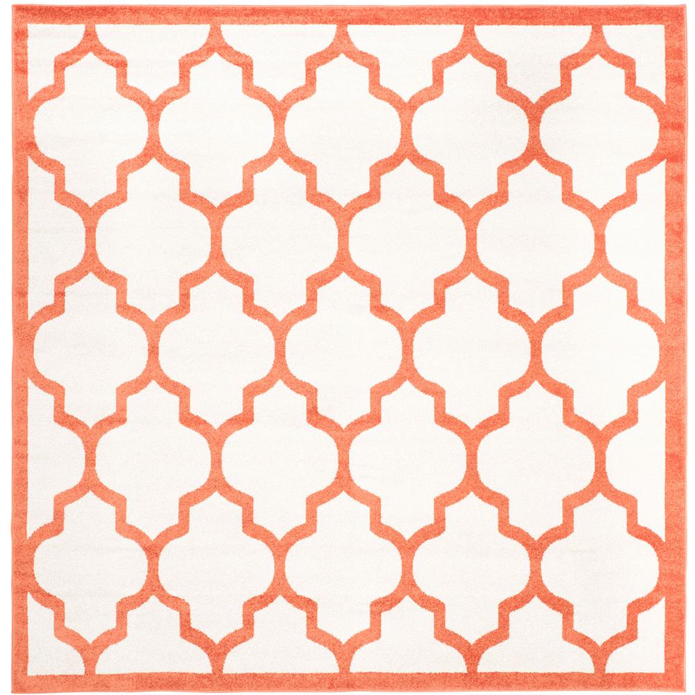 AMHERST, BEIGE / ORANGE, 7' X 7' Square, Area Rug, AMT420F-7SQ. Picture 1