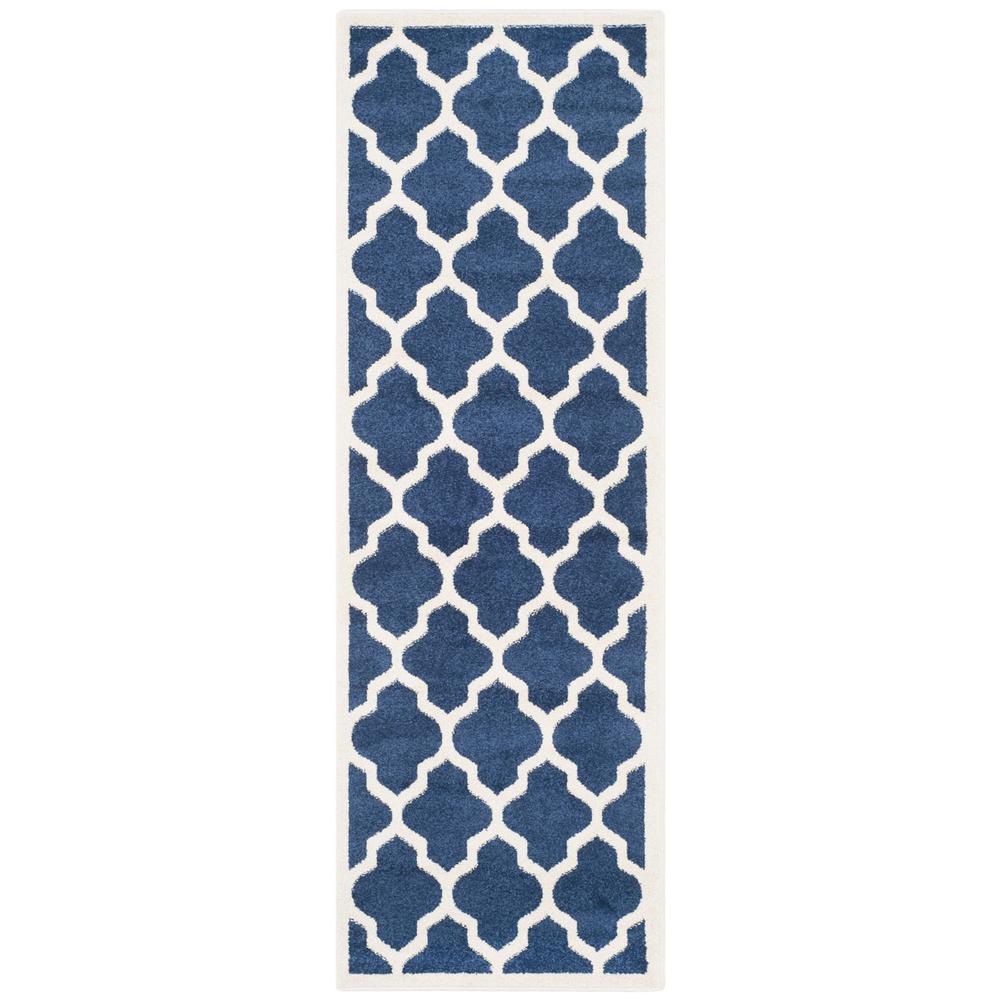 AMHERST, NAVY / BEIGE, 2'-3" X 7', Area Rug, AMT420P-27. Picture 1