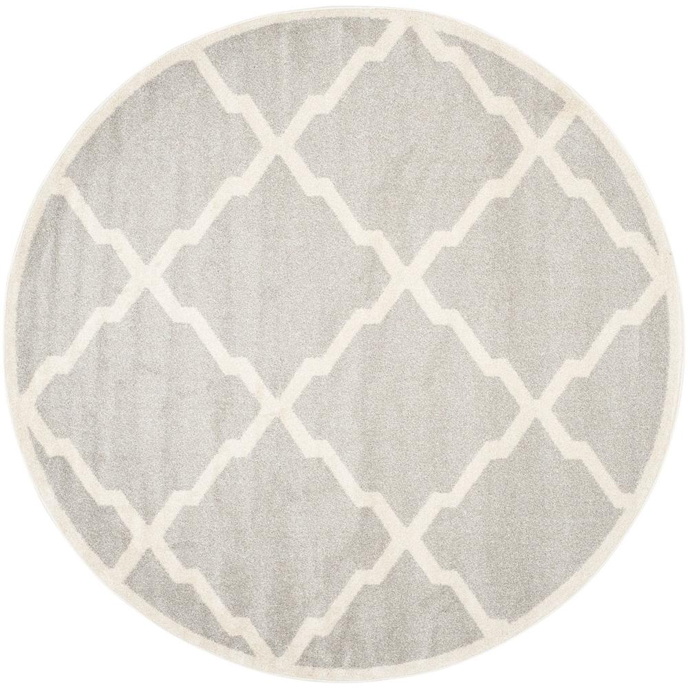 AMHERST, LIGHT GREY / BEIGE, 7' X 7' Round, Area Rug, AMT421B-7R. Picture 1