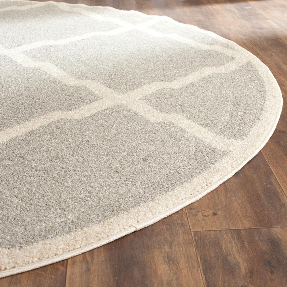 AMHERST, LIGHT GREY / BEIGE, 5' X 5' Round, Area Rug, AMT421B-5R. Picture 1