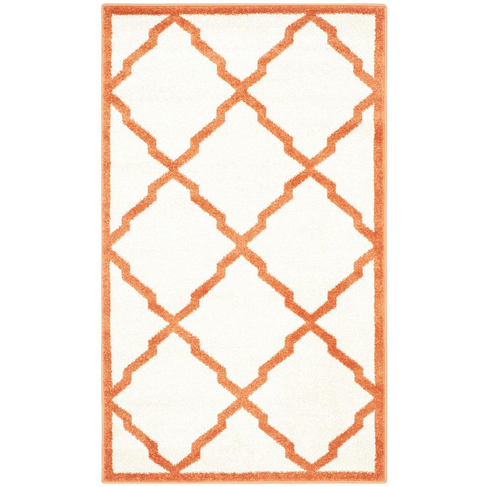 AMHERST, BEIGE / ORANGE, 3' X 5', Area Rug, AMT421F-3. Picture 1