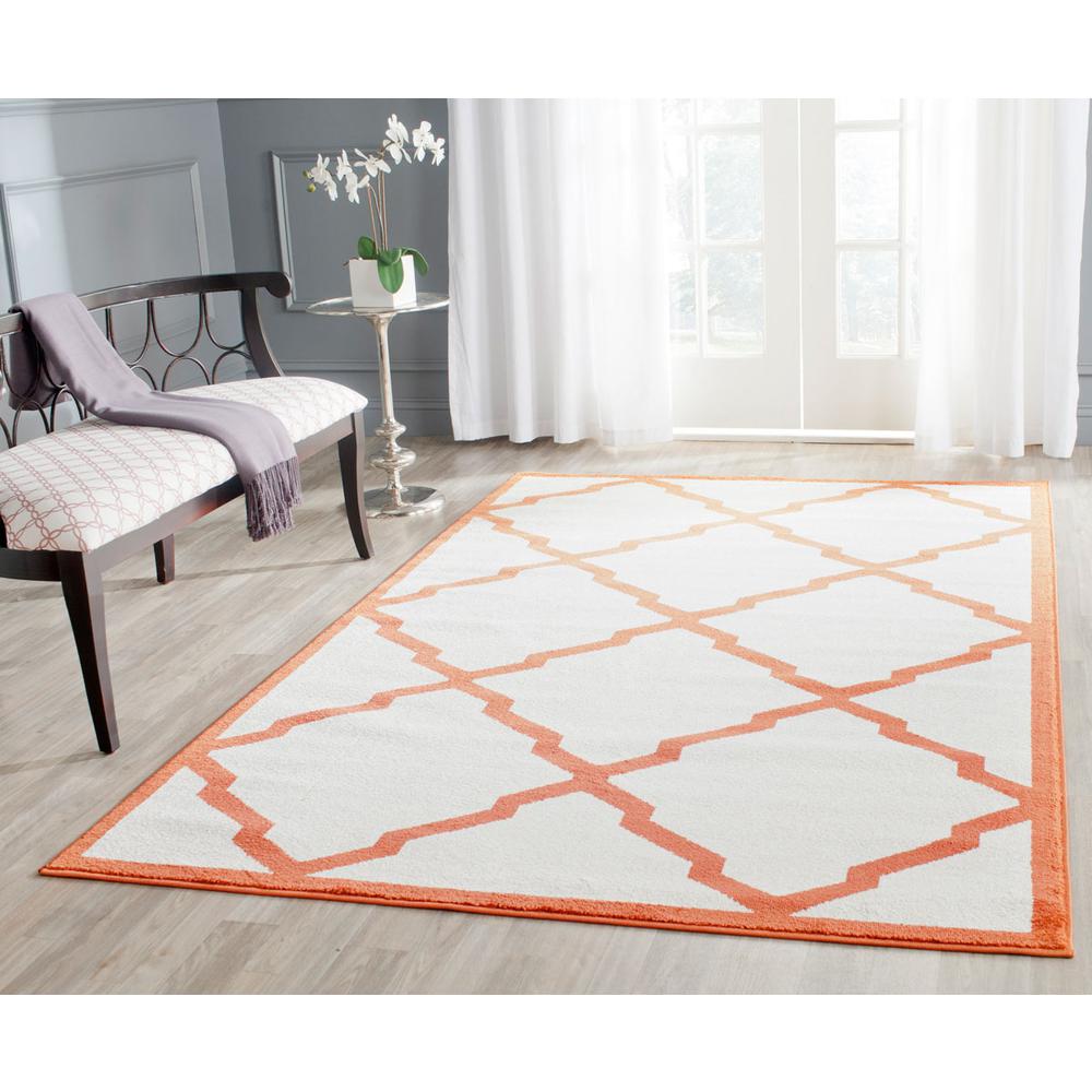 AMHERST, BEIGE / ORANGE, 4' X 6', Area Rug, AMT421F-4. Picture 1