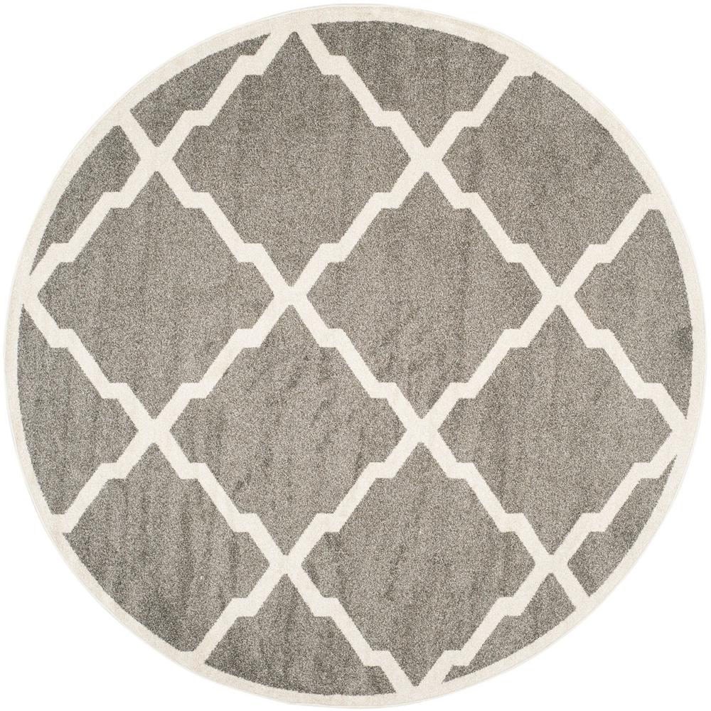 AMHERST, DARK GREY / BEIGE, 7' X 7' Round, Area Rug, AMT421R-7R. Picture 1