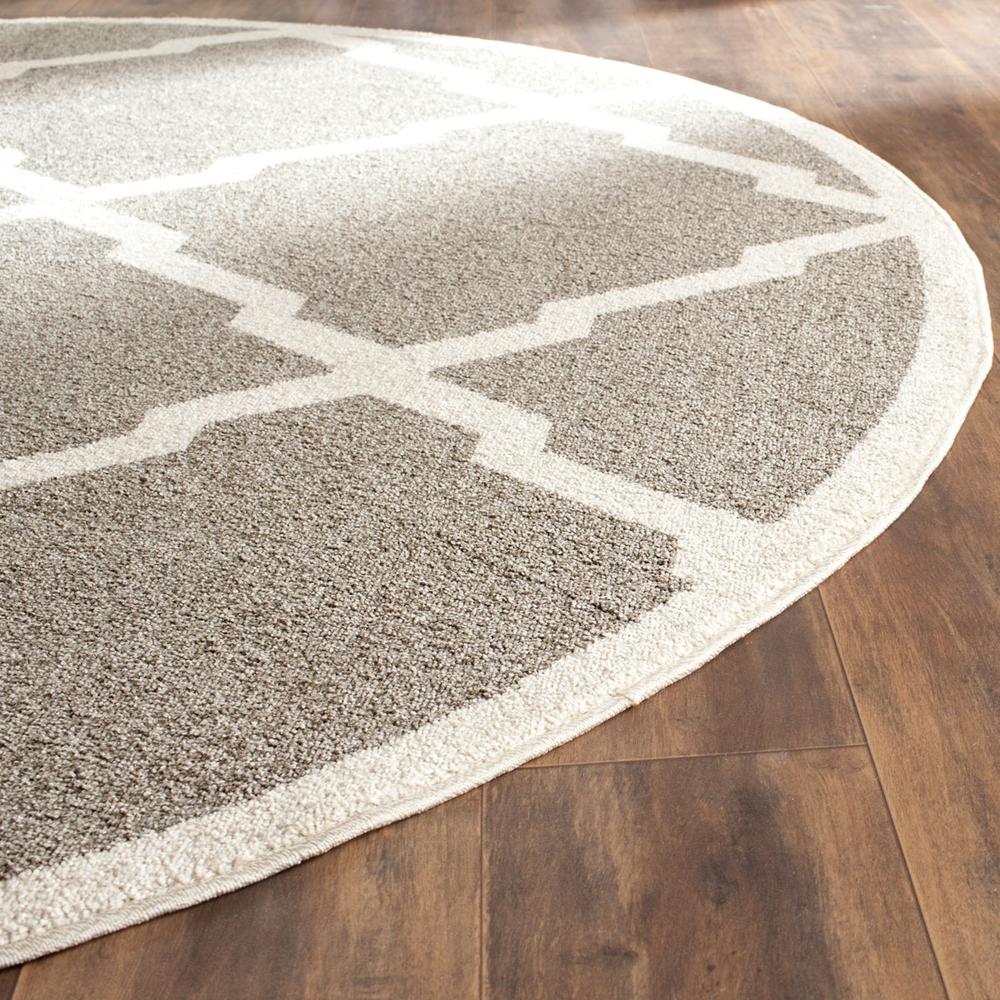 AMHERST, DARK GREY / BEIGE, 5' X 5' Round, Area Rug, AMT421R-5R. Picture 1