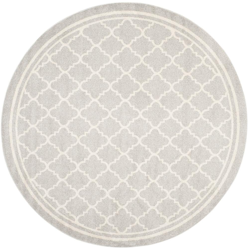 AMHERST, LIGHT GREY / BEIGE, 7' X 7' Round, Area Rug, AMT422B-7R. Picture 1