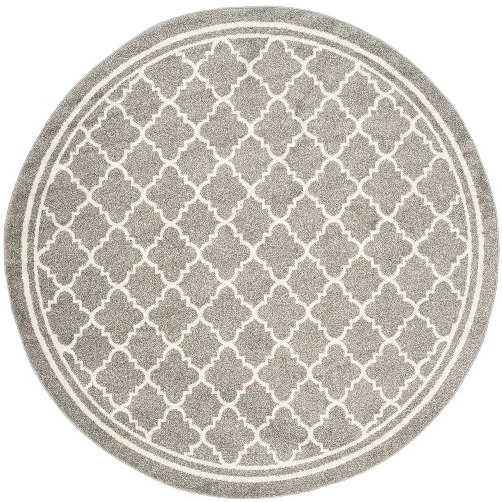 AMHERST, DARK GREY / BEIGE, 7' X 7' Round, Area Rug, AMT422R-7R. Picture 1