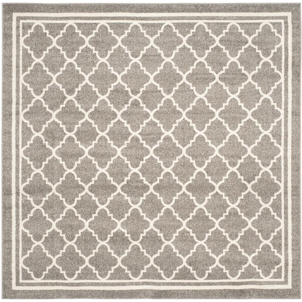 AMHERST, DARK GREY / BEIGE, 5' X 5' Square, Area Rug, AMT422R-5SQ. Picture 1