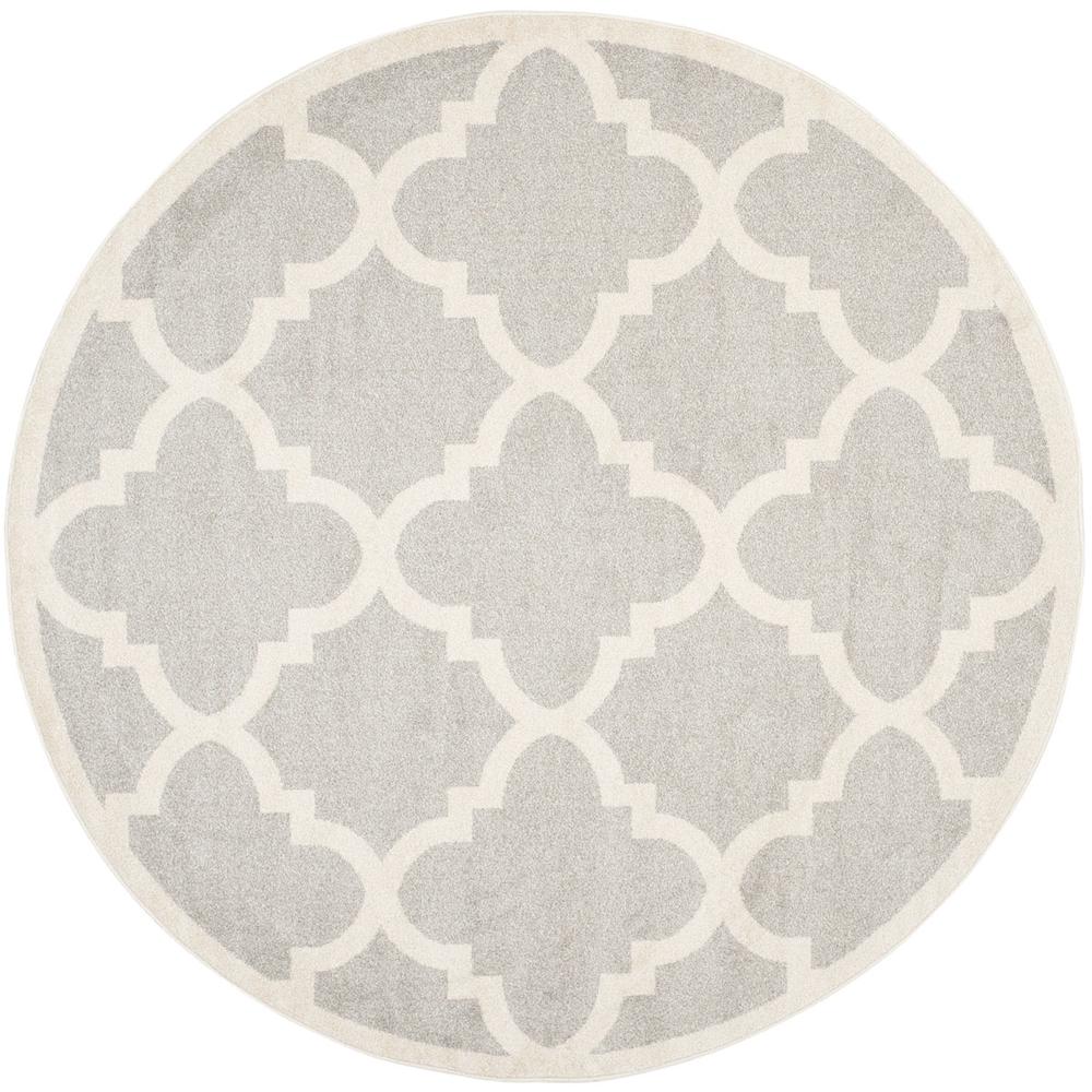 AMHERST, LIGHT GREY / BEIGE, 7' X 7' Round, Area Rug, AMT423B-7R. Picture 1