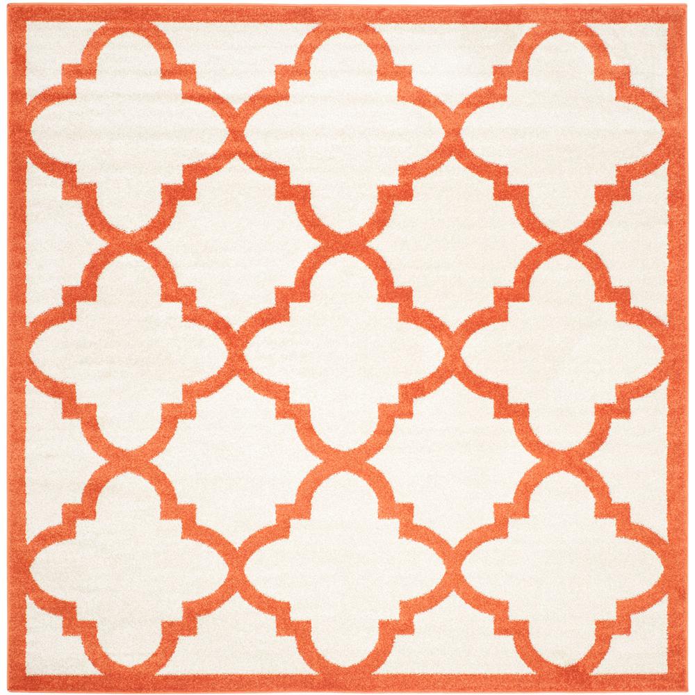 AMHERST, BEIGE / ORANGE, 7' X 7' Square, Area Rug, AMT423F-7SQ. Picture 1