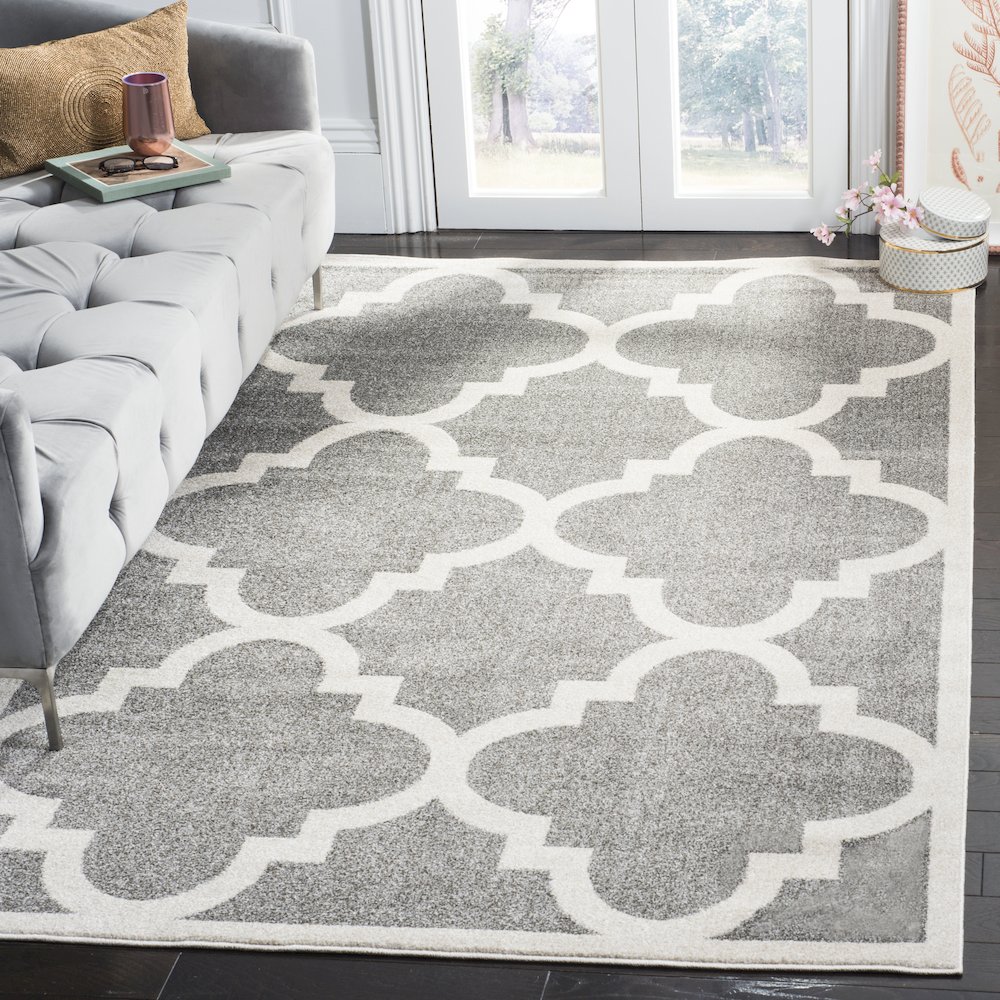 AMHERST, DARK GREY / BEIGE, 4' X 6', Area Rug, AMT423R-4. Picture 3