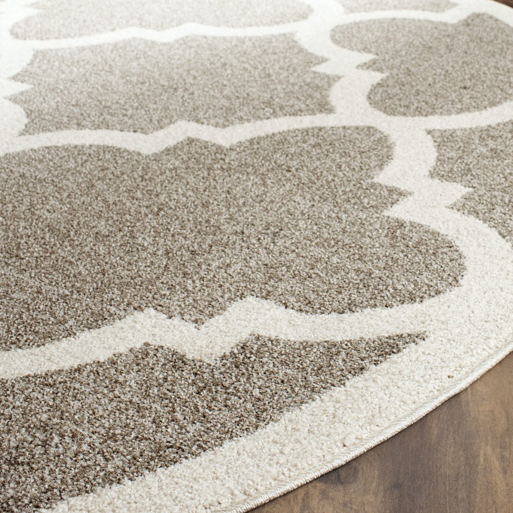 AMHERST, DARK GREY / BEIGE, 7' X 7' Round, Area Rug, AMT423R-7R. Picture 2