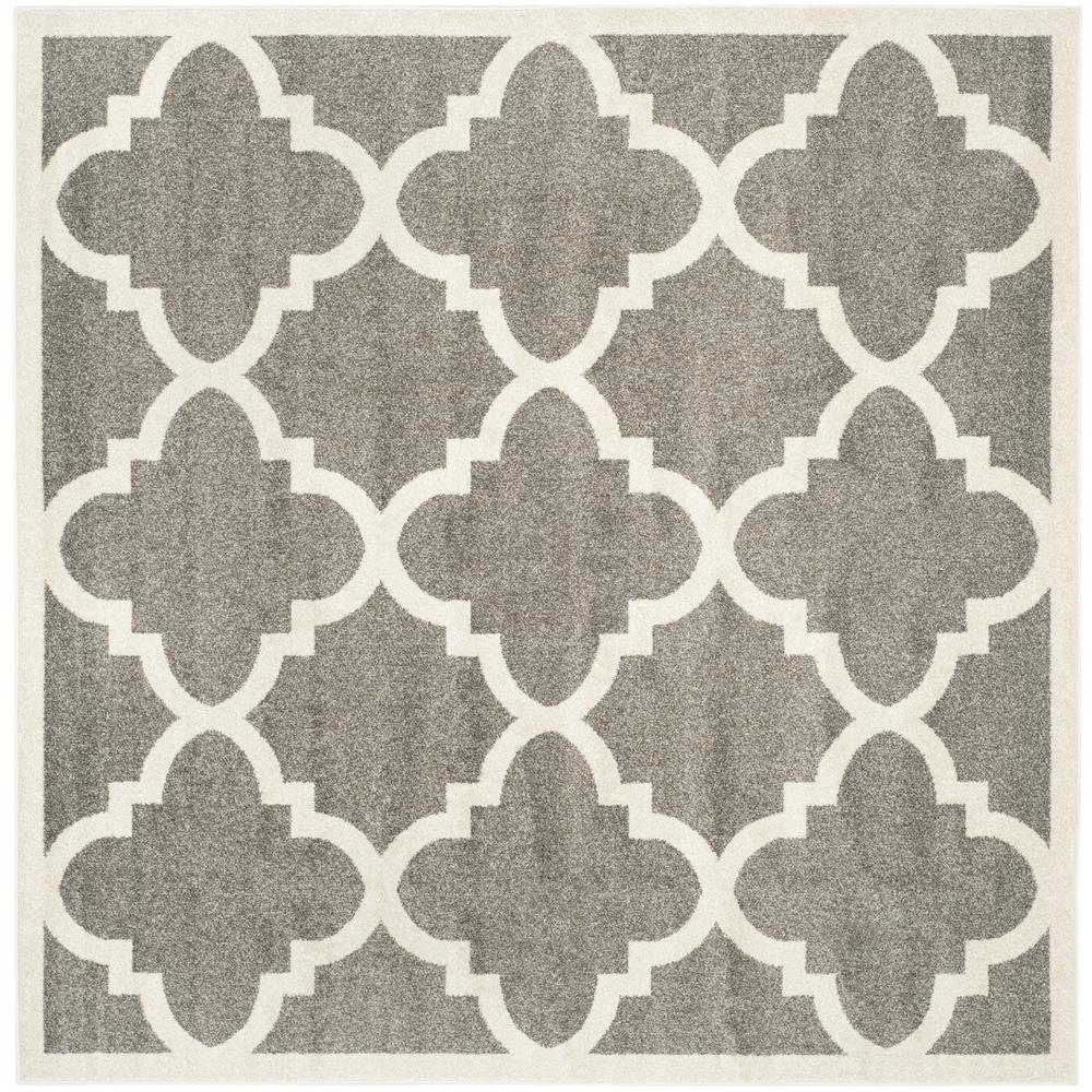 AMHERST, DARK GREY / BEIGE, 7' X 7' Square, Area Rug, AMT423R-7SQ. Picture 1