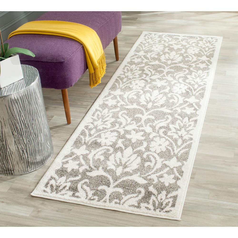 AMHERST, DARK GREY / BEIGE, 2'-3" X 11', Area Rug, AMT424R-211. Picture 1