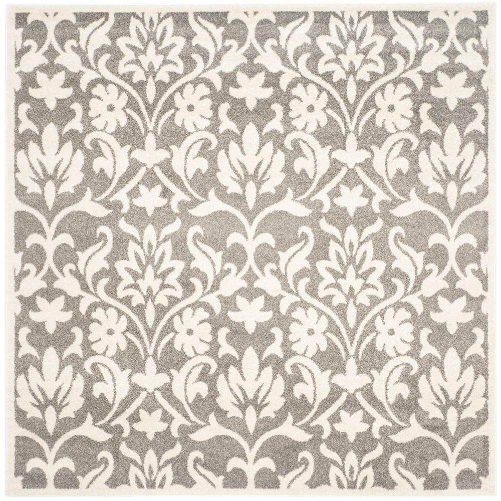 AMHERST, DARK GREY / BEIGE, 7' X 7' Square, Area Rug, AMT424R-7SQ. Picture 1