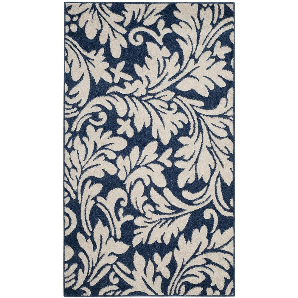 AMHERST, NAVY / IVORY, 3' X 5', Area Rug, AMT425P-3. Picture 1