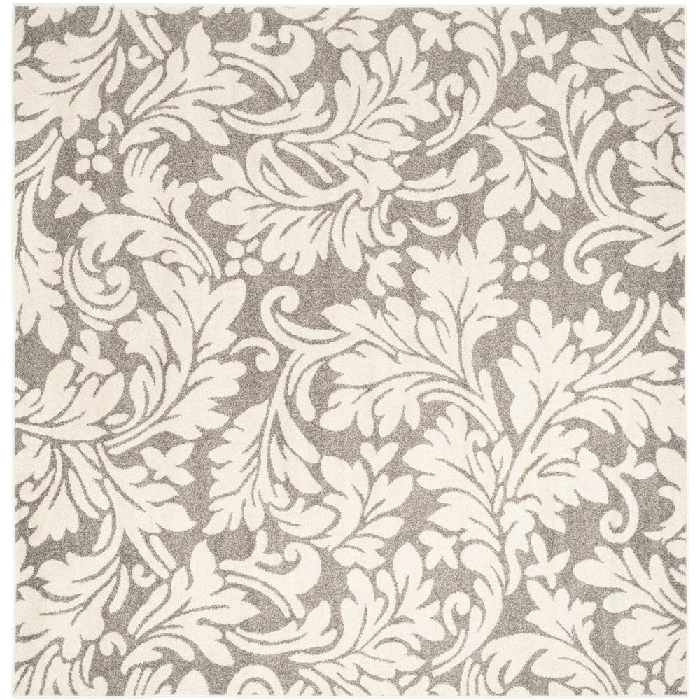 AMHERST, DARK GREY / BEIGE, 7' X 7' Square, Area Rug, AMT425R-7SQ. Picture 1